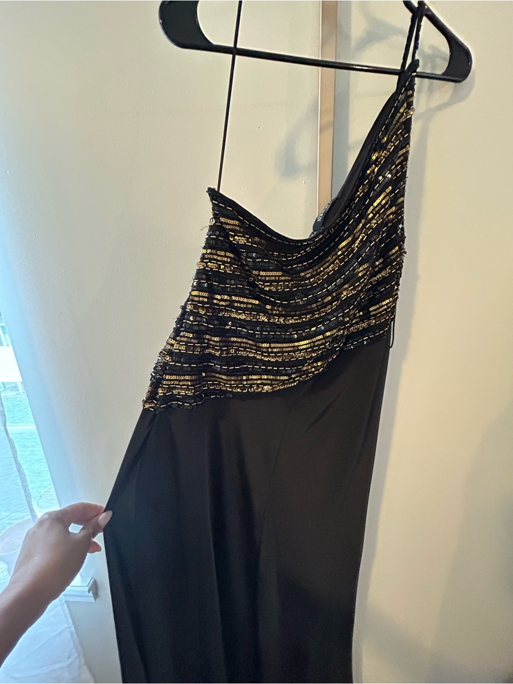 Ralph Lauren Beaded Mesh One-Shoulder Gown - Picture 5 of 6